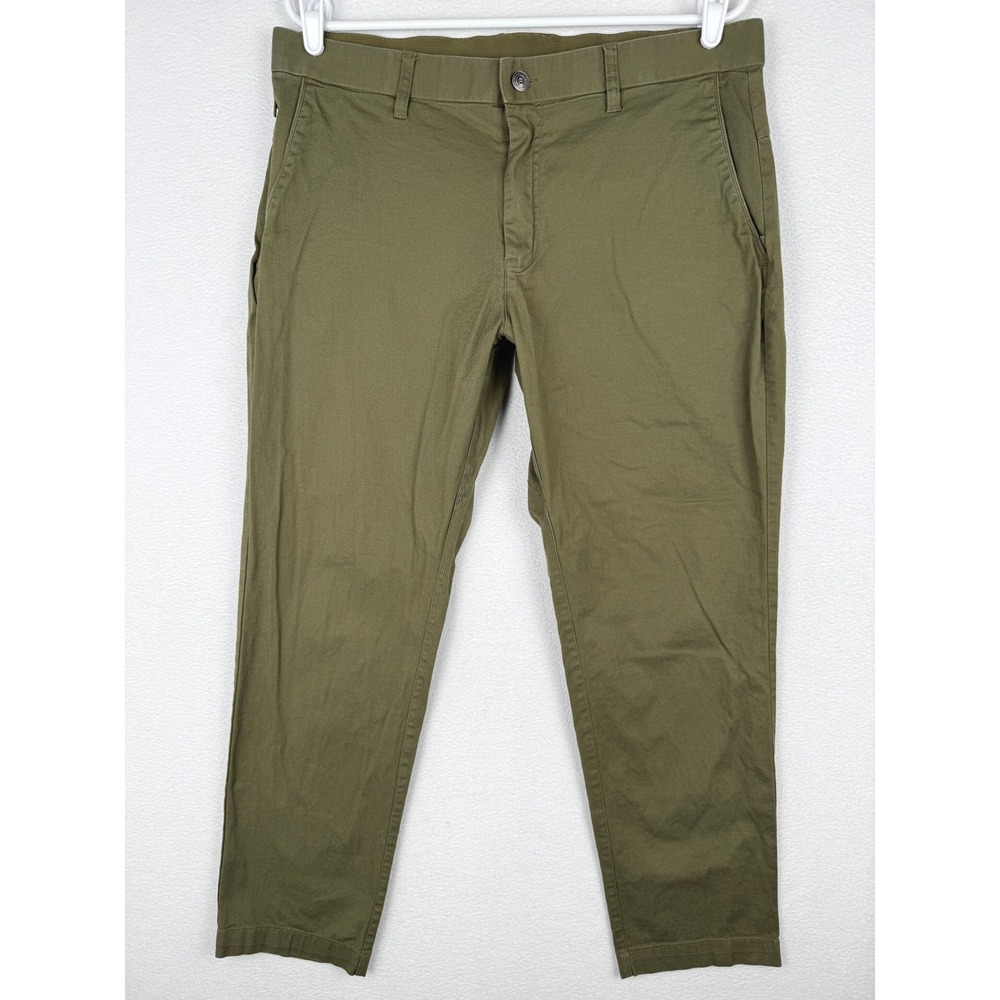 Fabletics Only Pant Mens 35x30 Green Chino Tapered Stretch Golf Preppy Boho